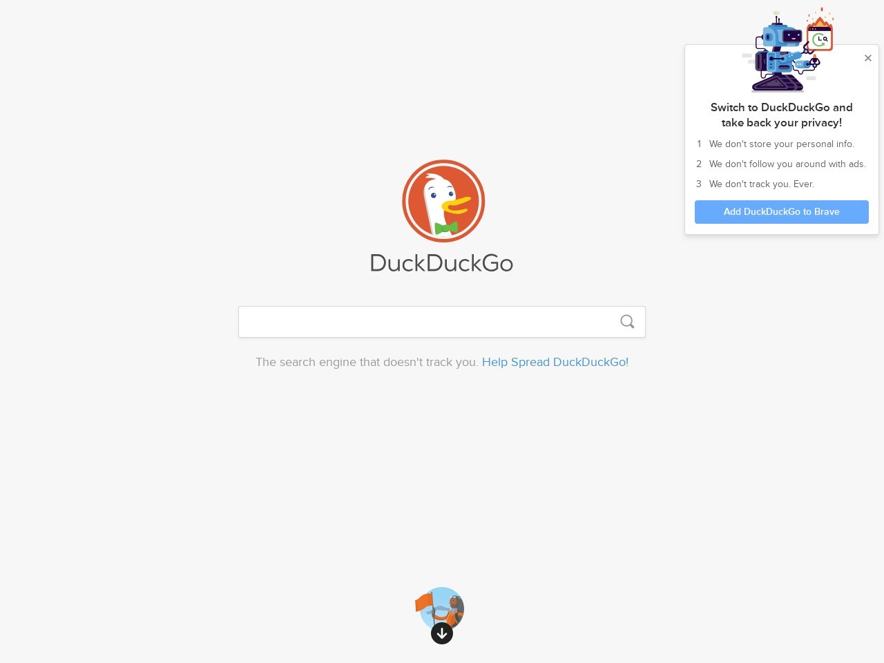 browser wont load duckduckgo website